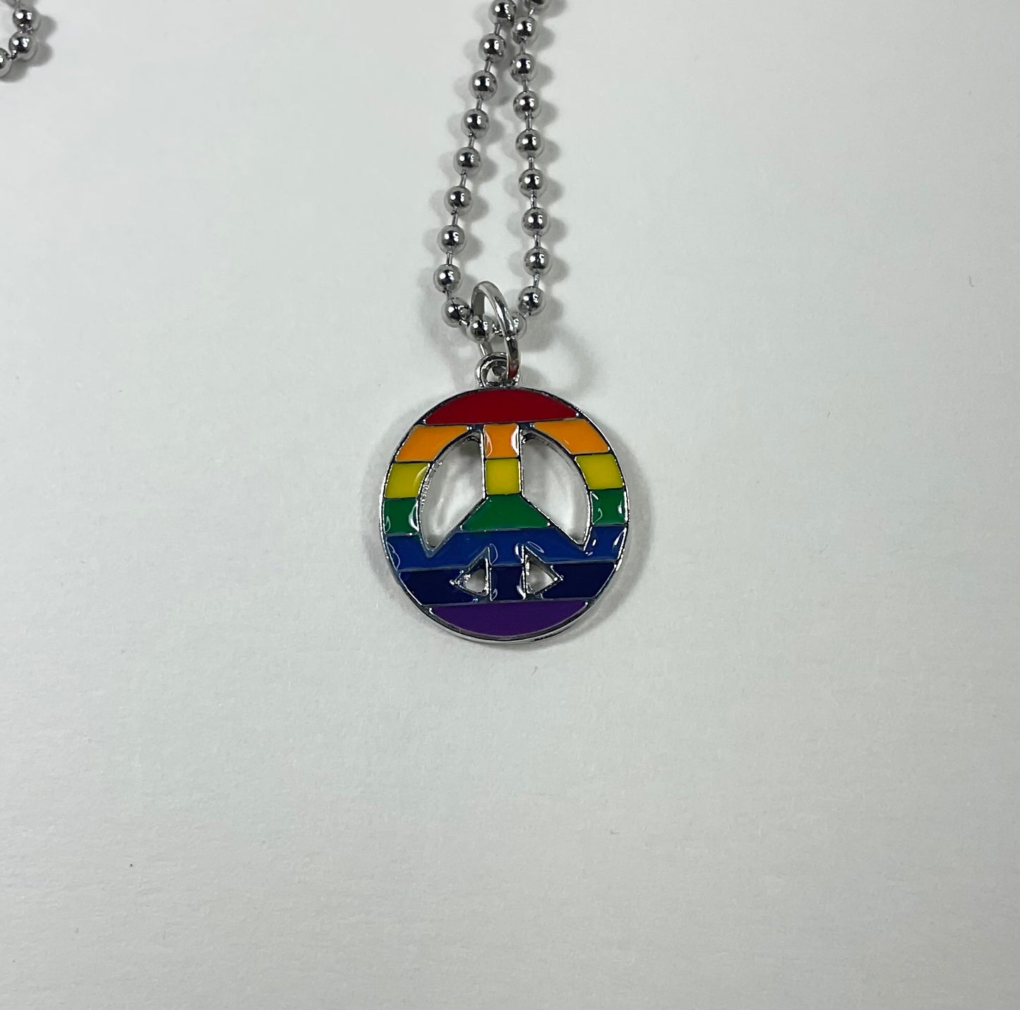 Rainbow Peace Sign Charm