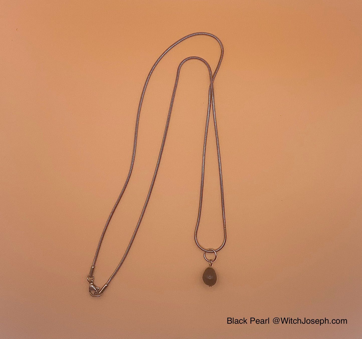 Black Pearl Droplet Necklace