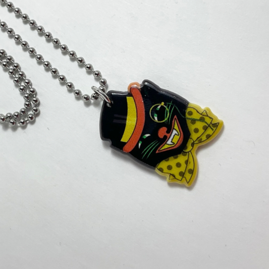 Halloween Cat in Hat Charm