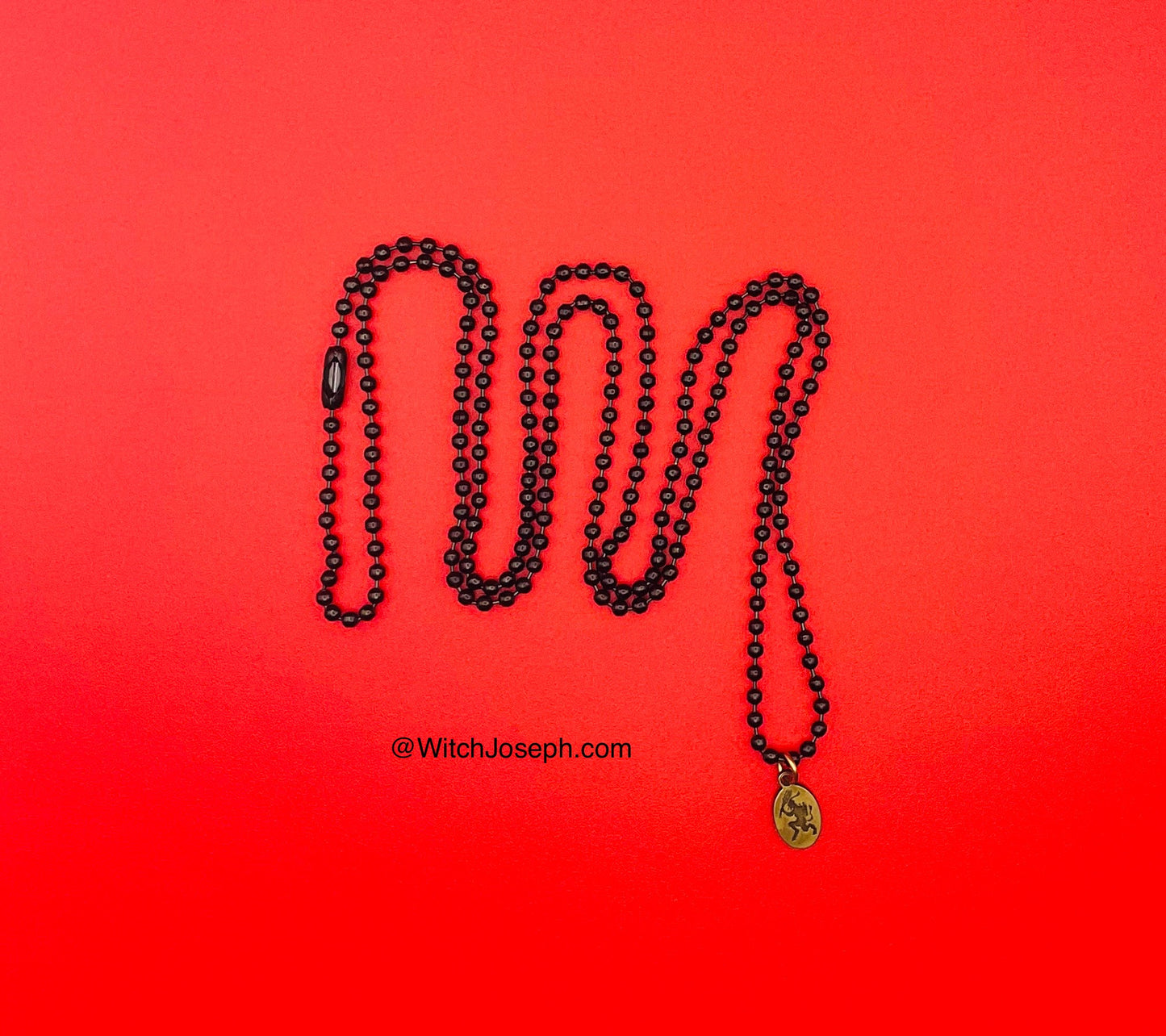 Krampus Holiday Brass Necklace