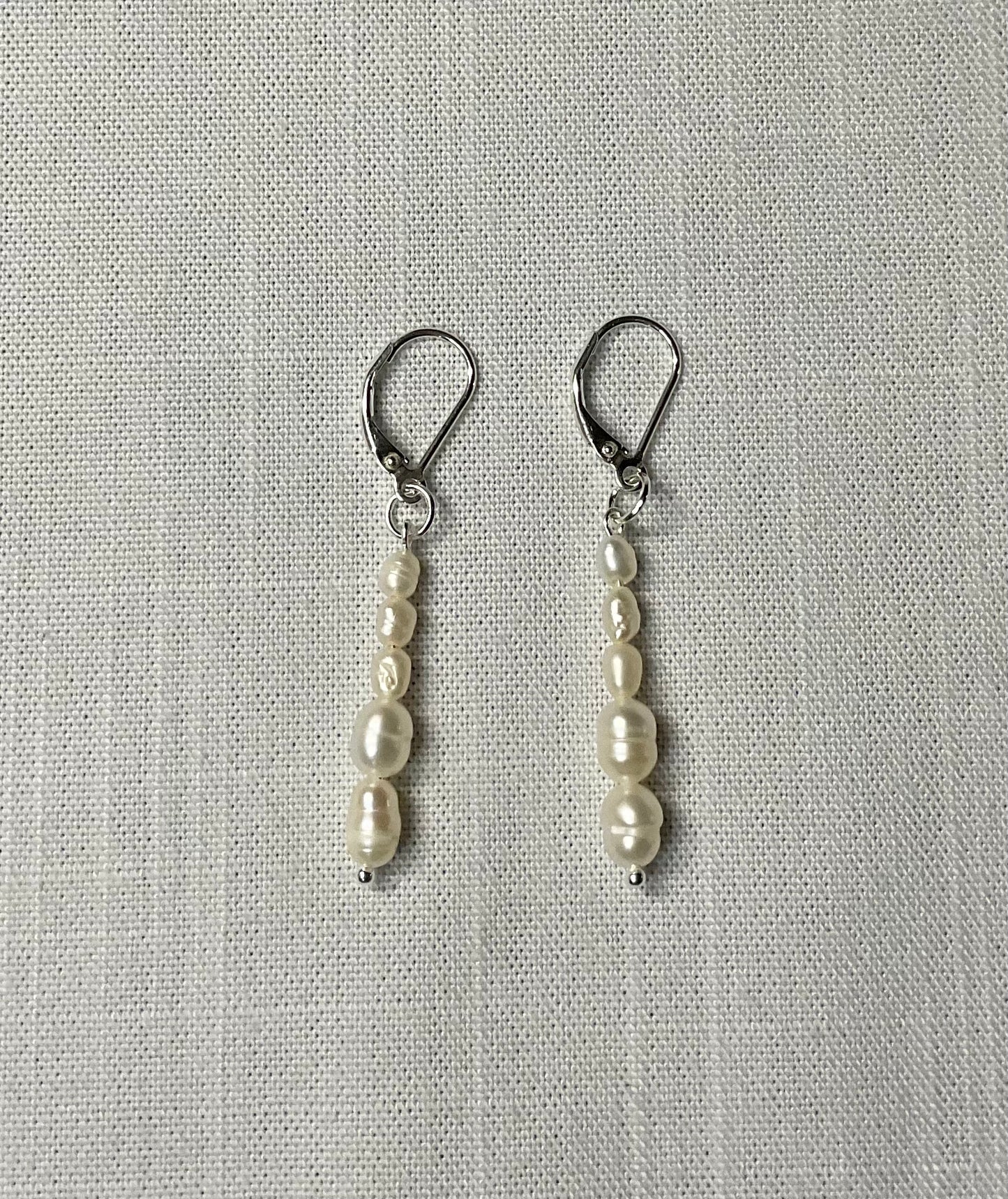 Fresh Water Pearl Dangle Earrings in Sterling