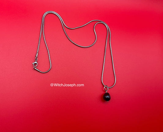 Black Pearl Droplet Necklace