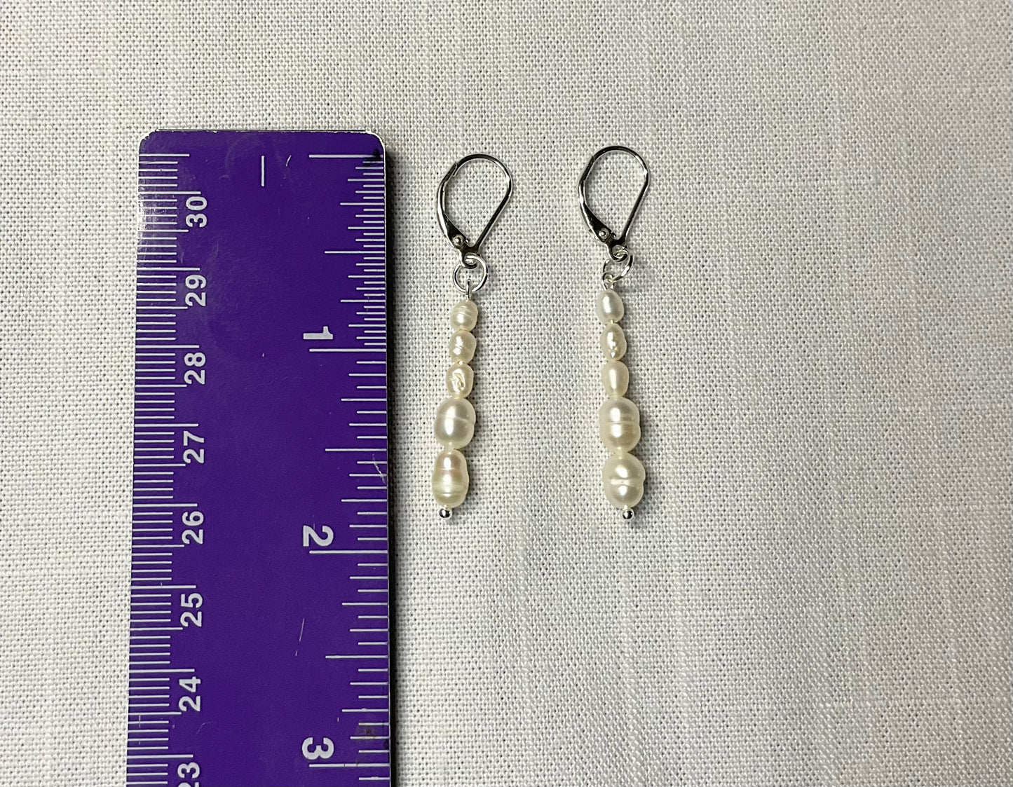 Fresh Water Pearl Dangle Earrings in Sterling