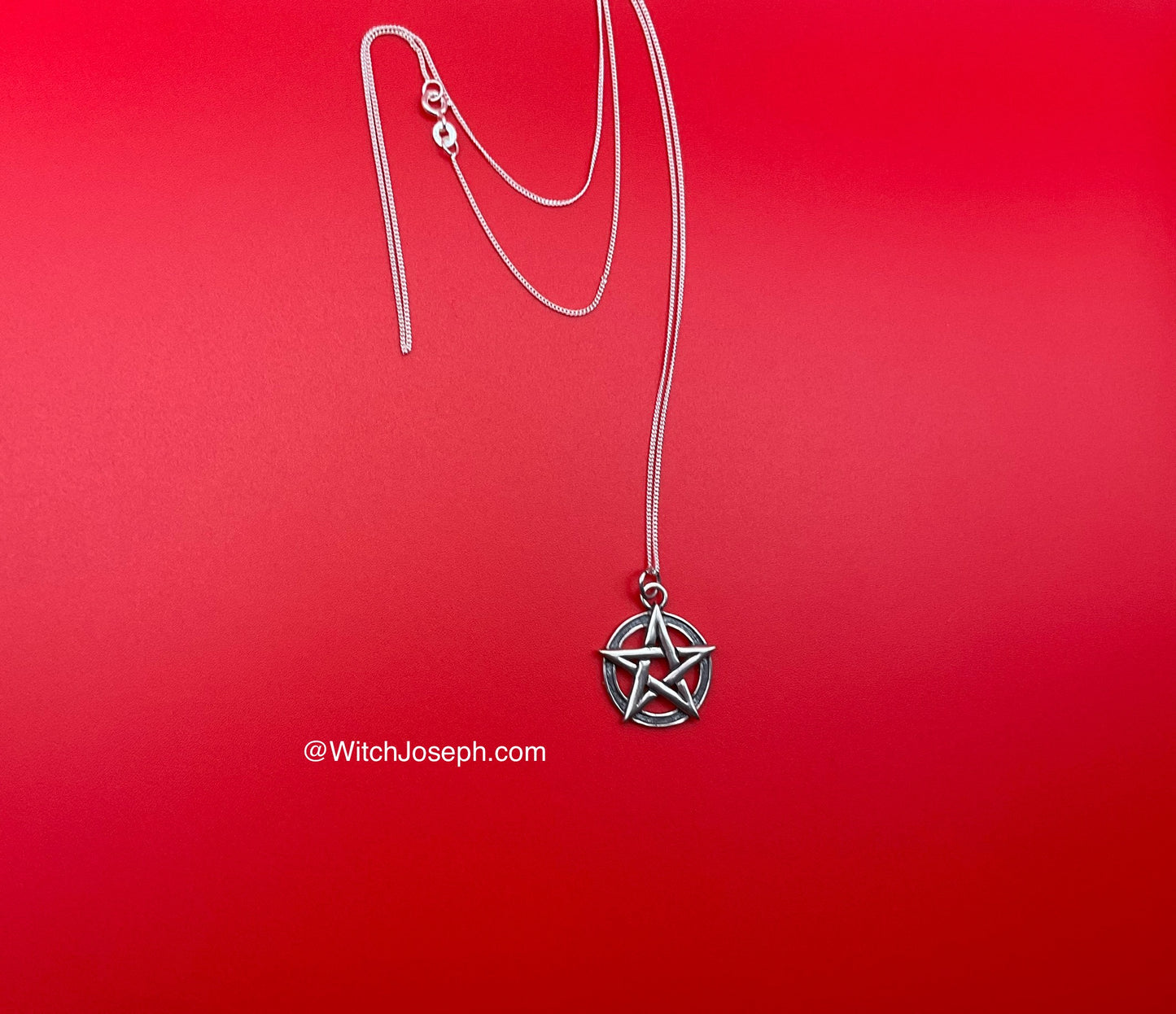Sterling Silver Pentacle With Chain
