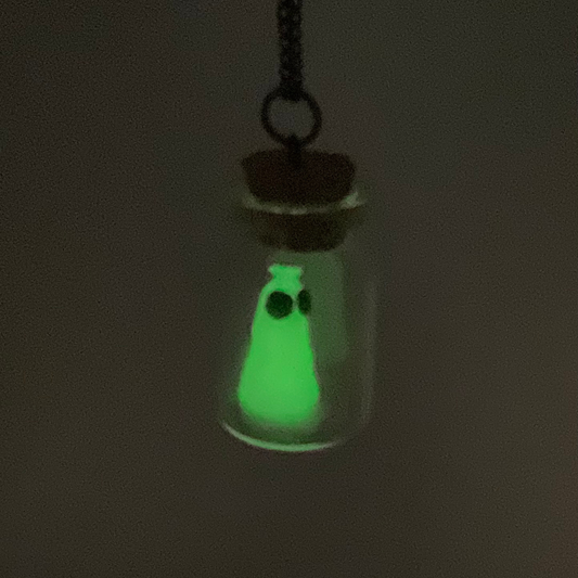Ghost In Bottle Necklace Glow in the Dark