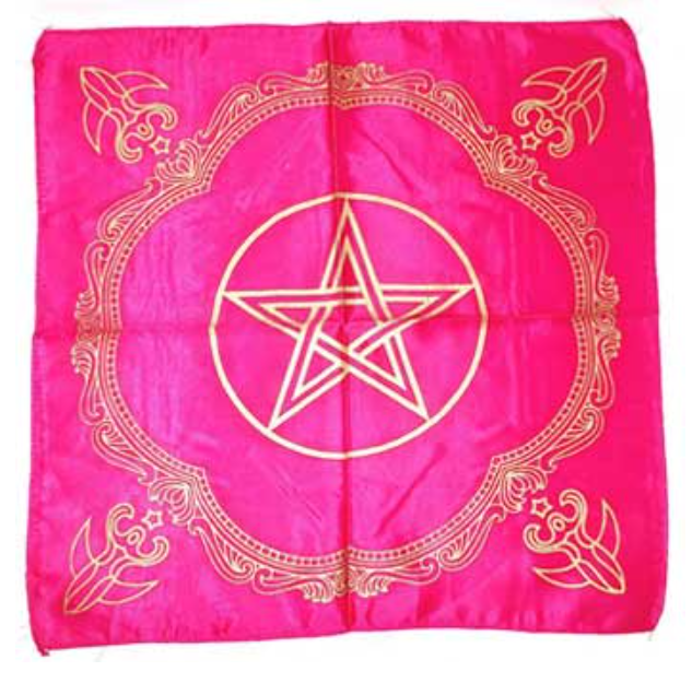 Pink Pentagram Altar Cloth