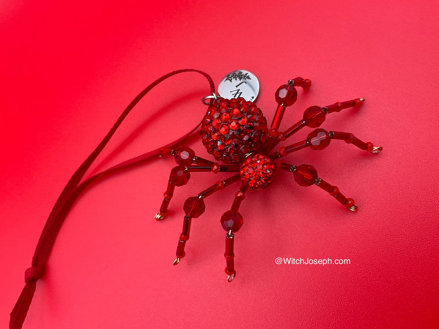 Xmas Spider Ornament RED