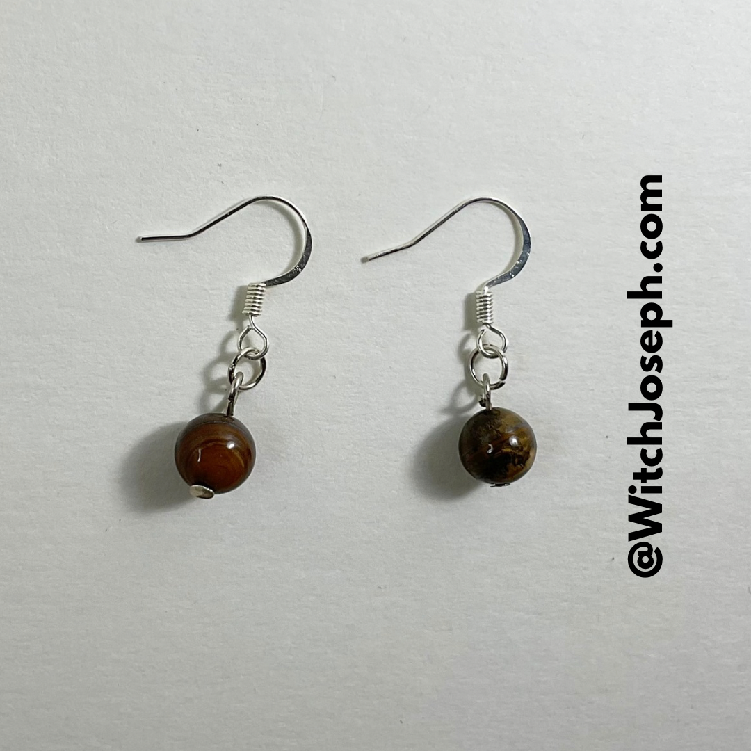 Tigers Eye Dangle Earrings