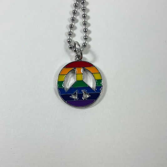 Rainbow Peace Sign Charm