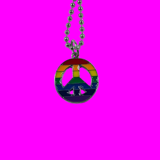 Rainbow Peace Sign Charm