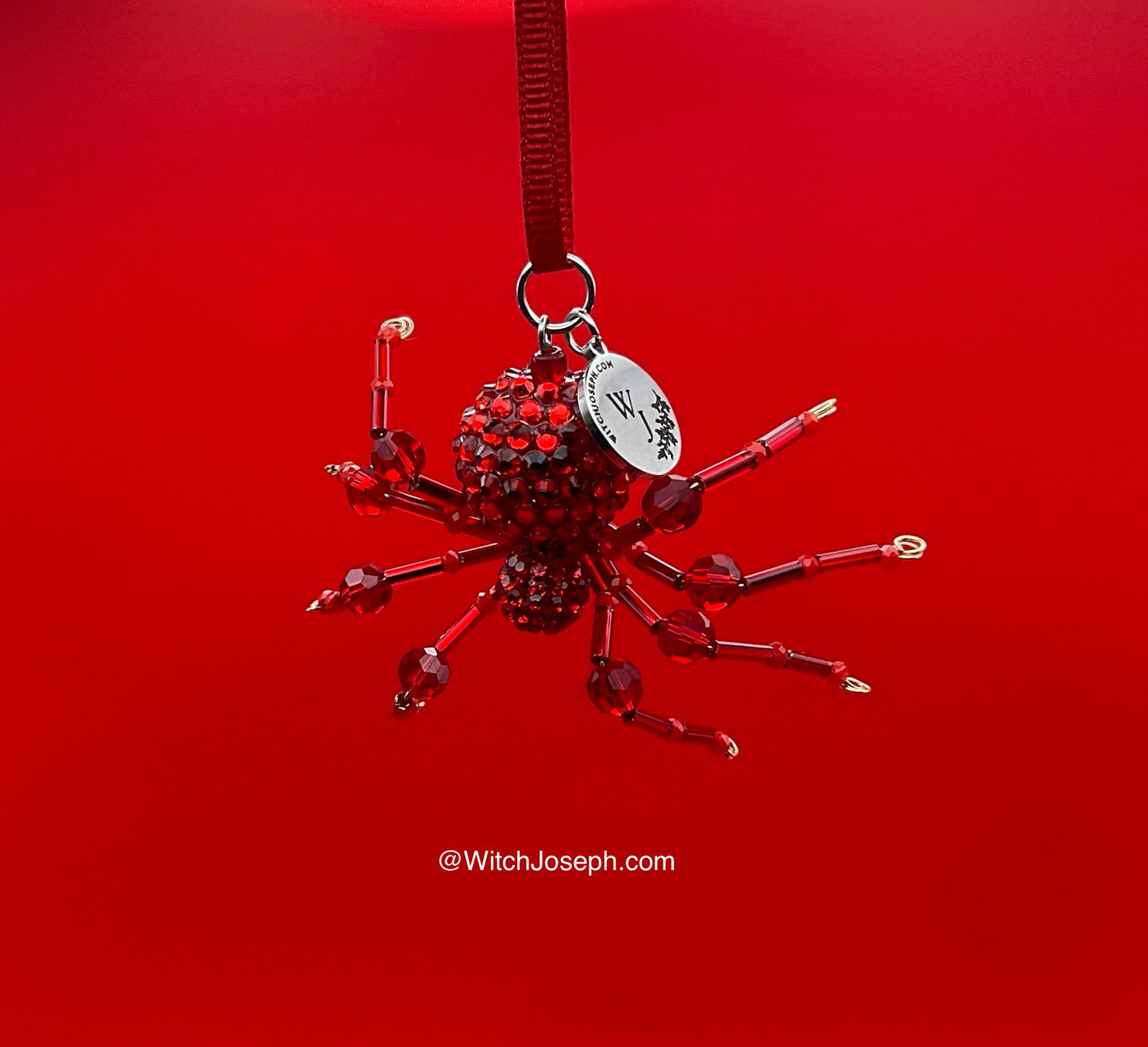 Xmas Spider Ornament RED