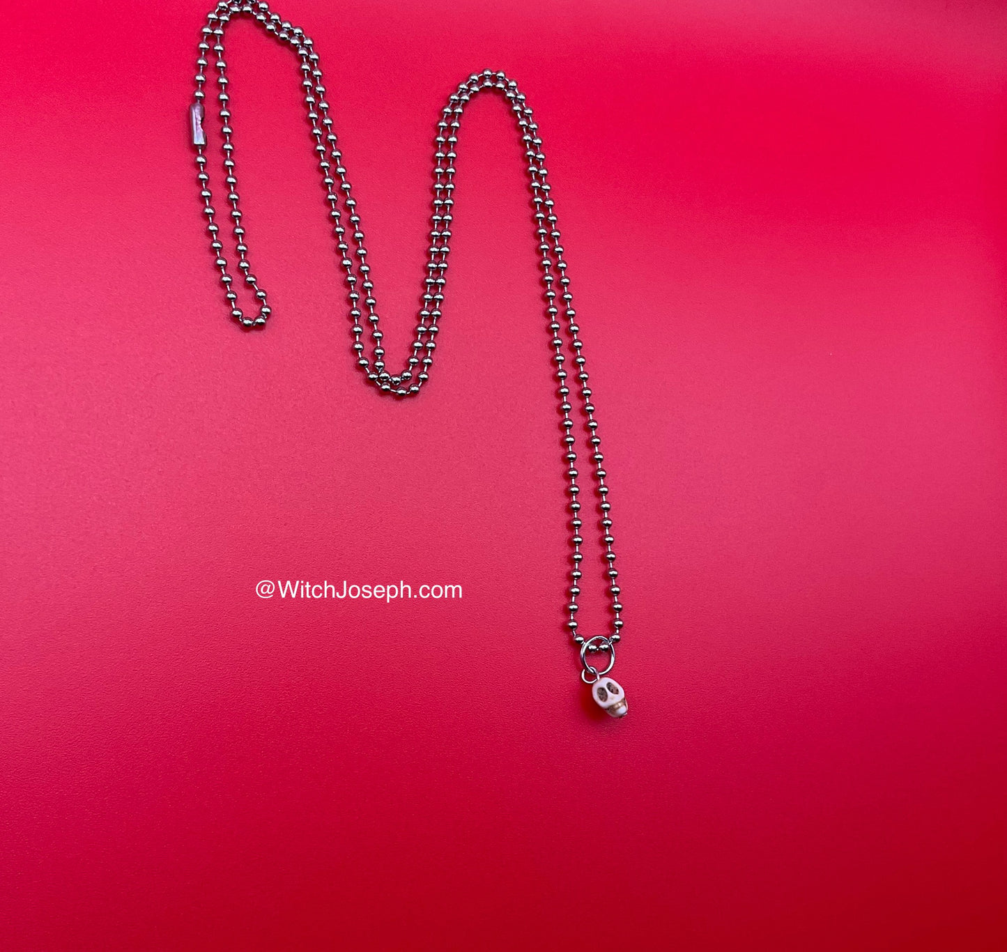 Skull Droplet Charm Necklace