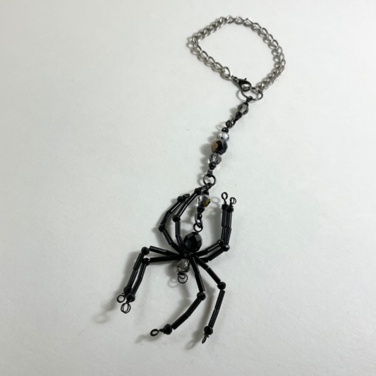 Spider Sun Catcher Black and Iridescent