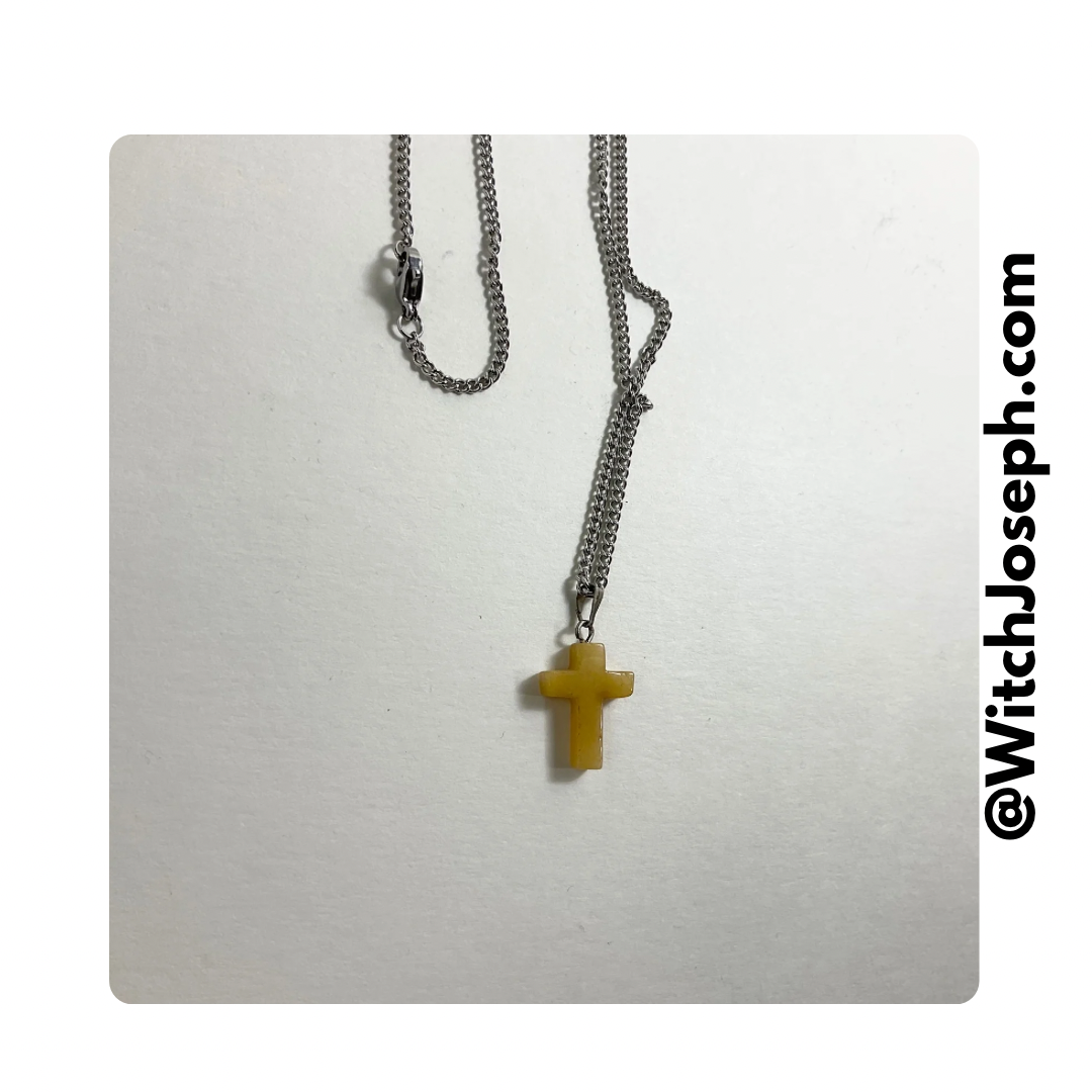 Yellow Cross Necklace