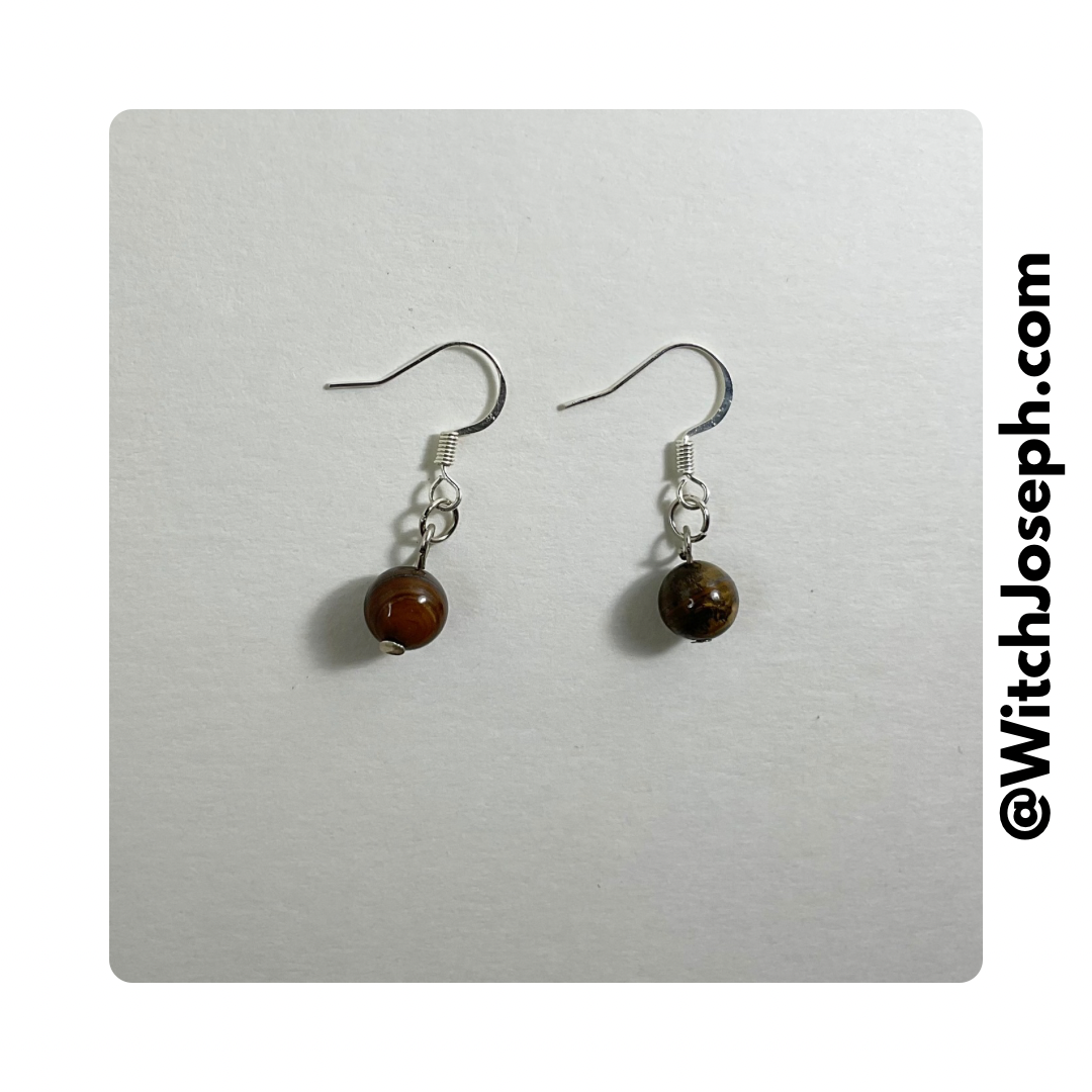 Tigers Eye Dangle Earrings