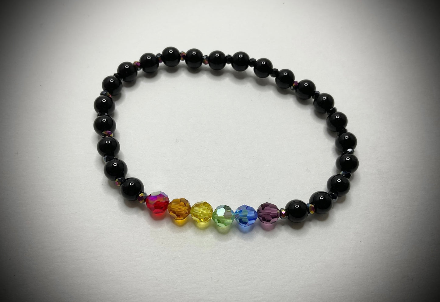 Rainbow Pride Swarovski Crystal Stretch Bracelet