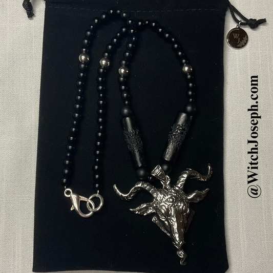 Baphomet Horned God Talisman in black