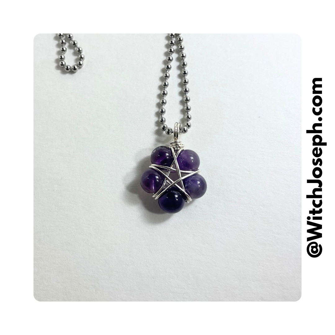 Amethyst Bead Pentagram