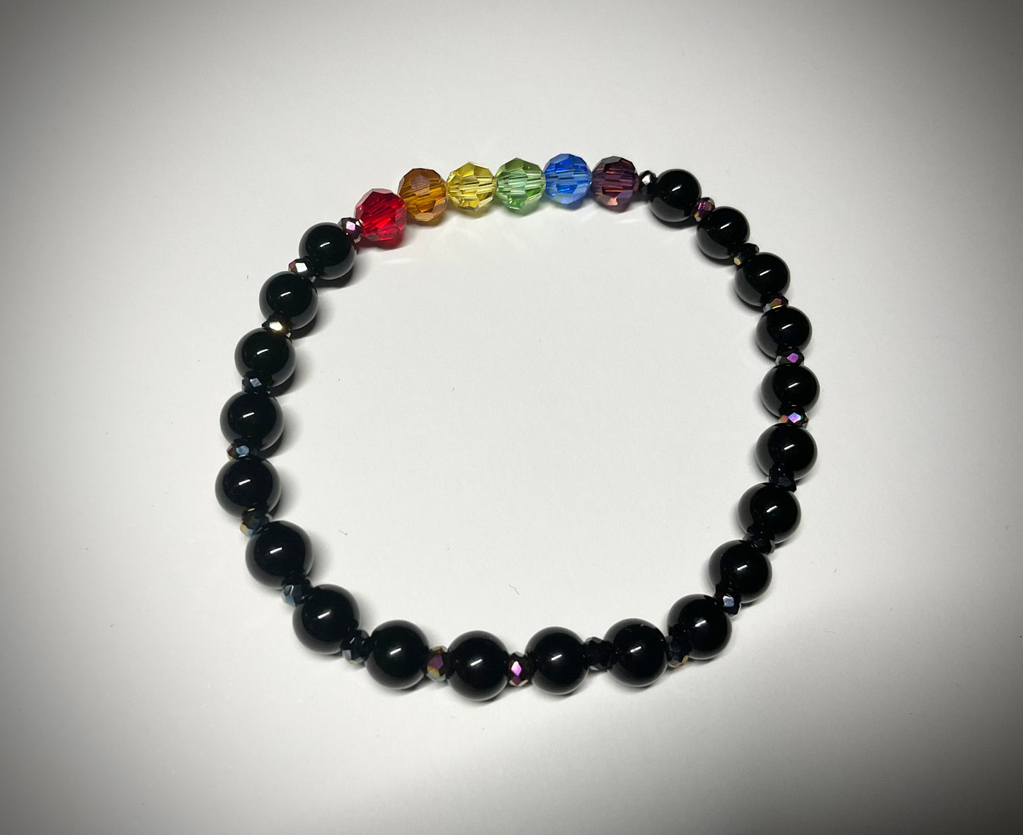 Rainbow Pride Swarovski Crystal Stretch Bracelet