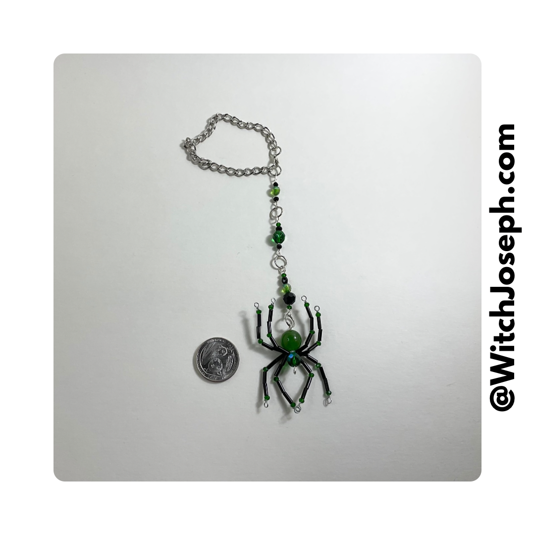 Spider Sun Catcher Green and Black