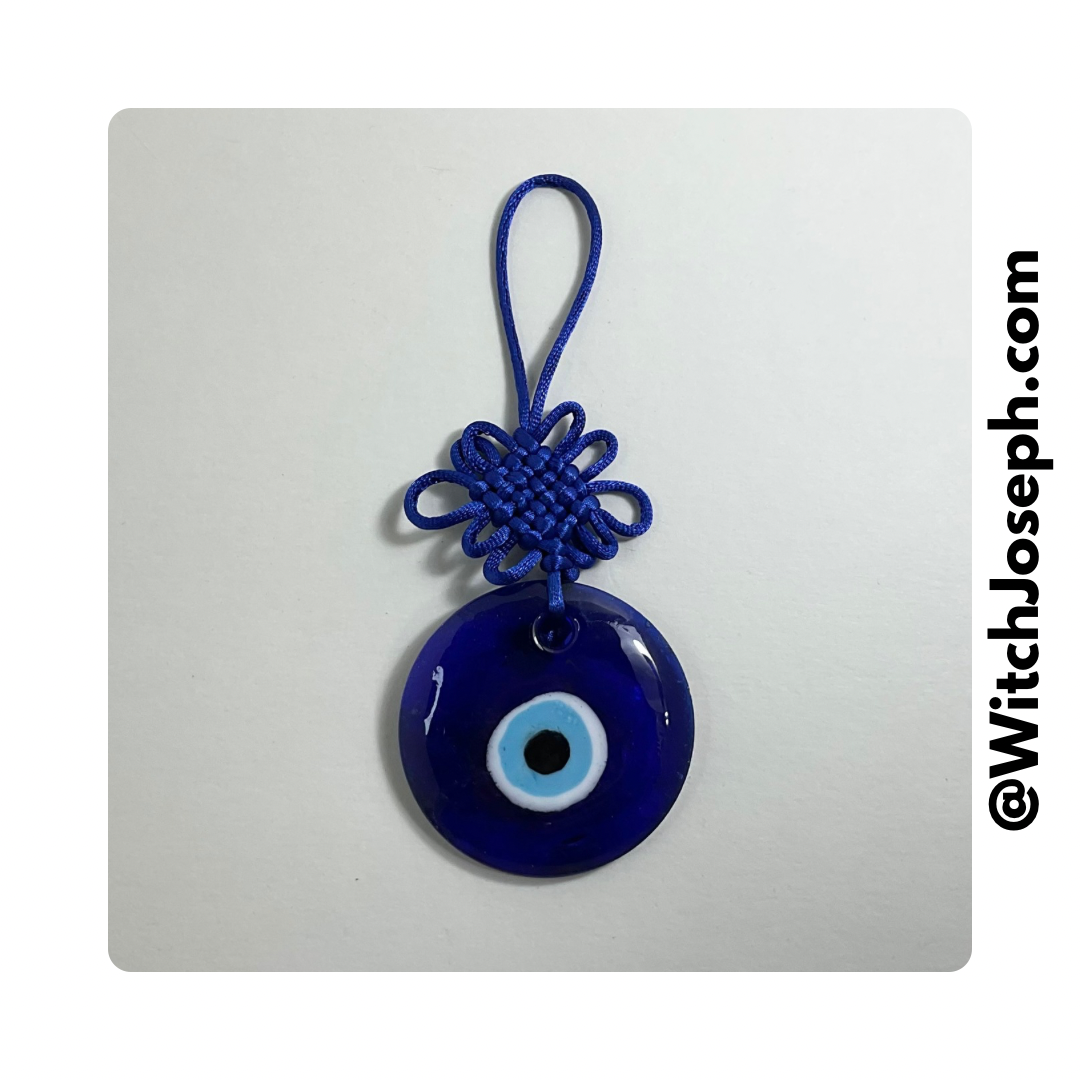 Evil Eye Wall Hanging With Blue Nylon Hanger