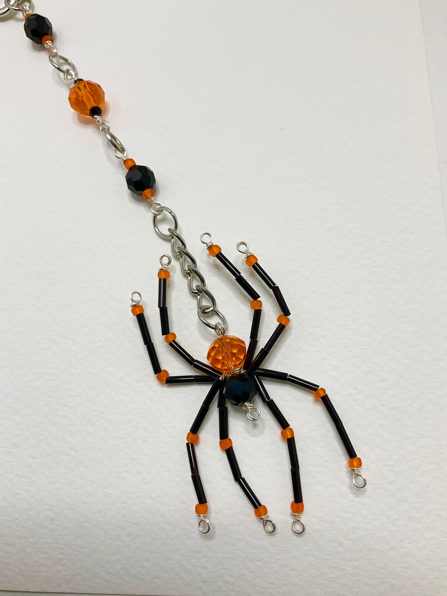 Orange and Black Spider Hanging Charm