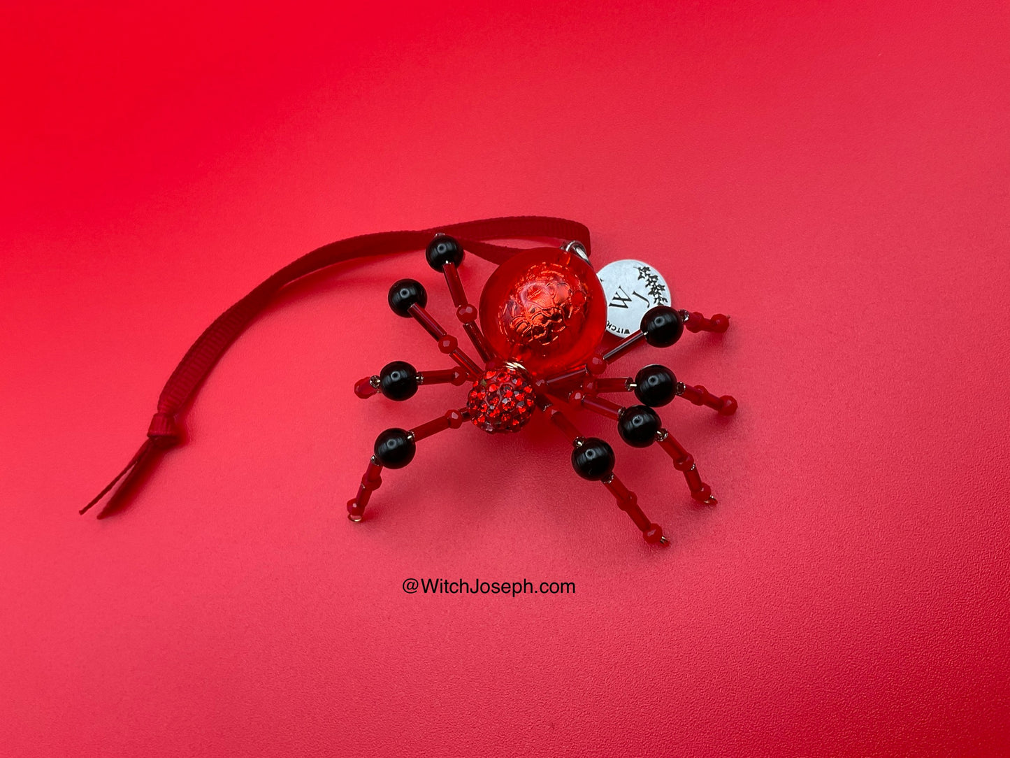 Xmas Spider Ornament RED and BLACK