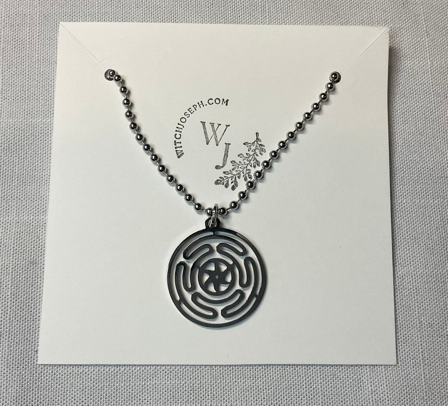 Hekate Wheel Straphalos Charm Necklace