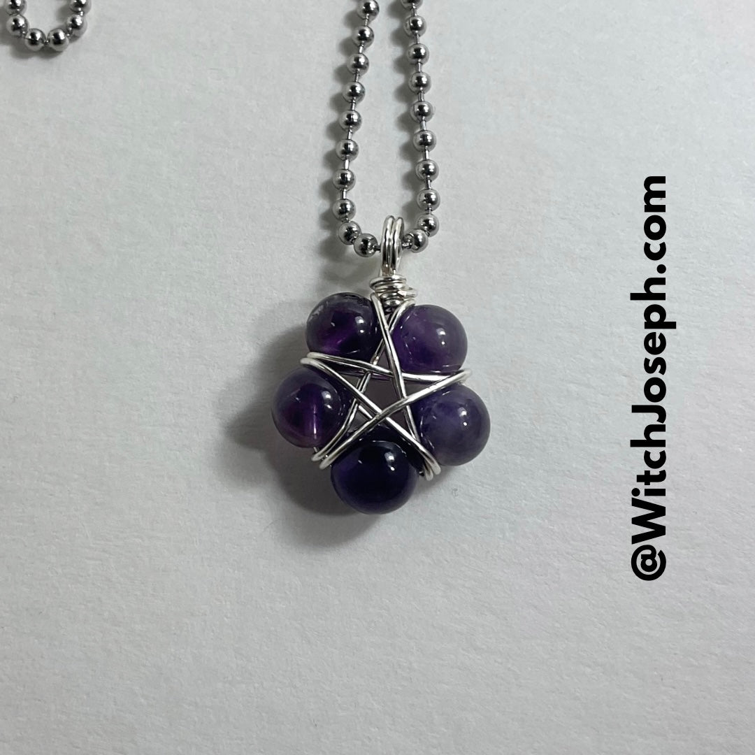 Amethyst Bead Pentagram