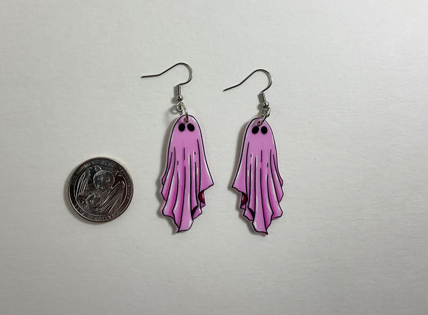 Pink Ghost Earrings