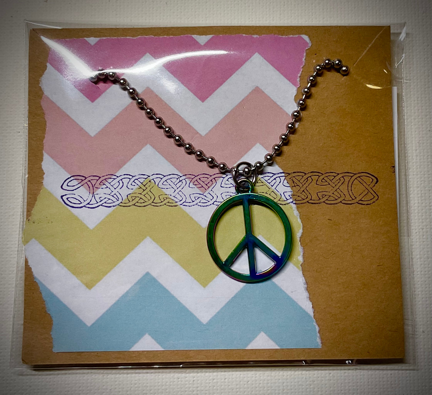 Peace Sign Charm Necklace