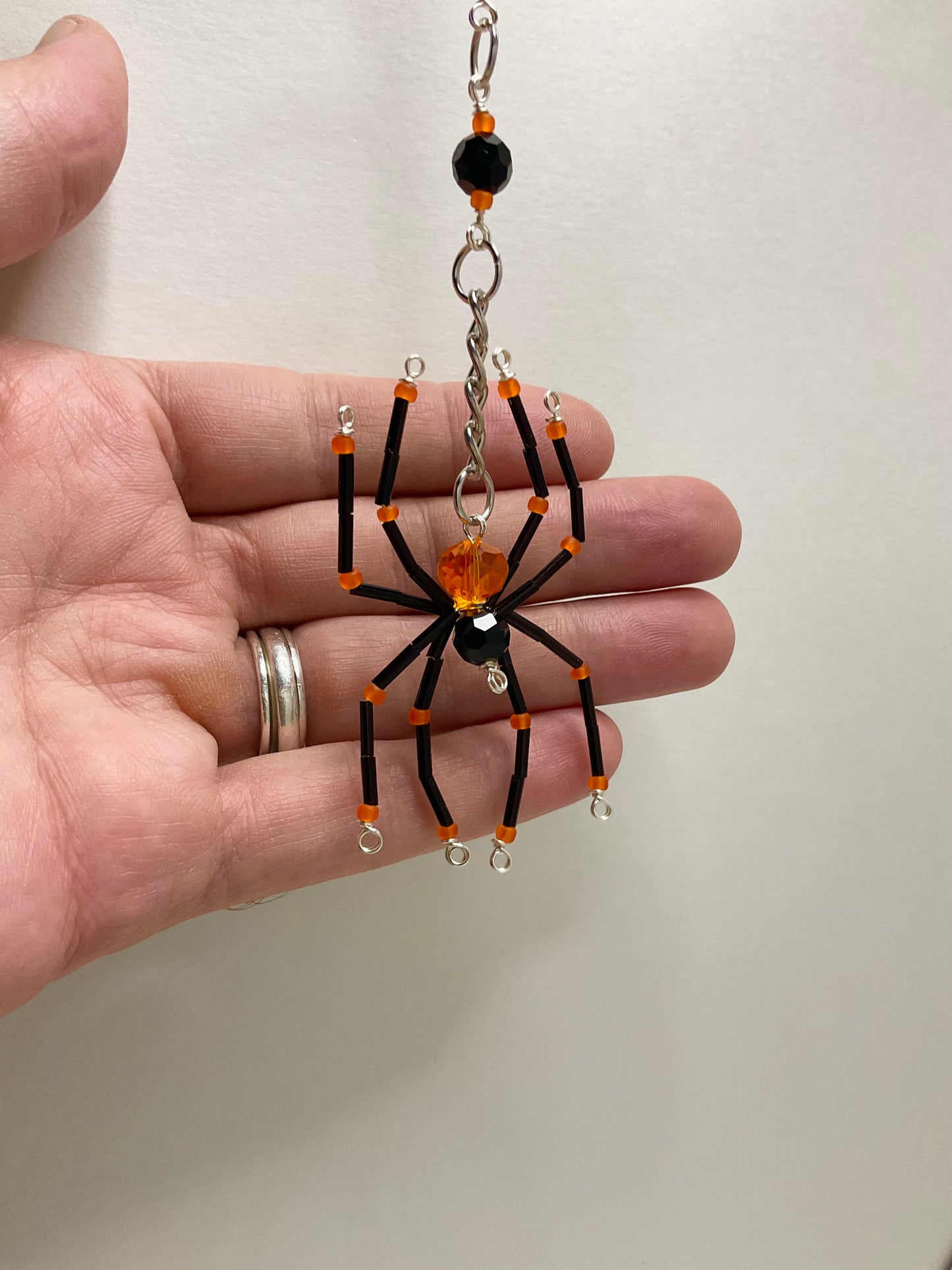 Orange and Black Spider Hanging Charm