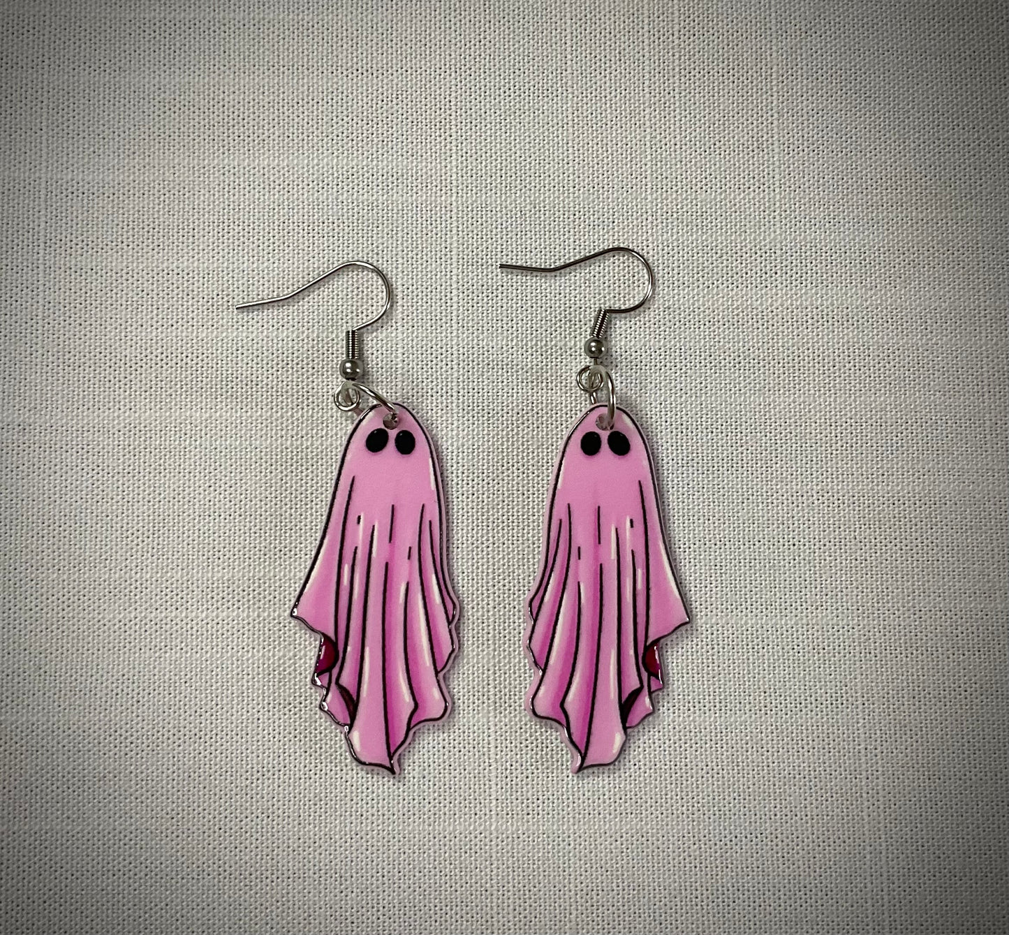 Pink Ghost Earrings