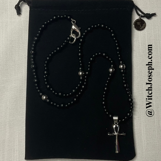 Ankh Necklace with Stainless Steel Accents