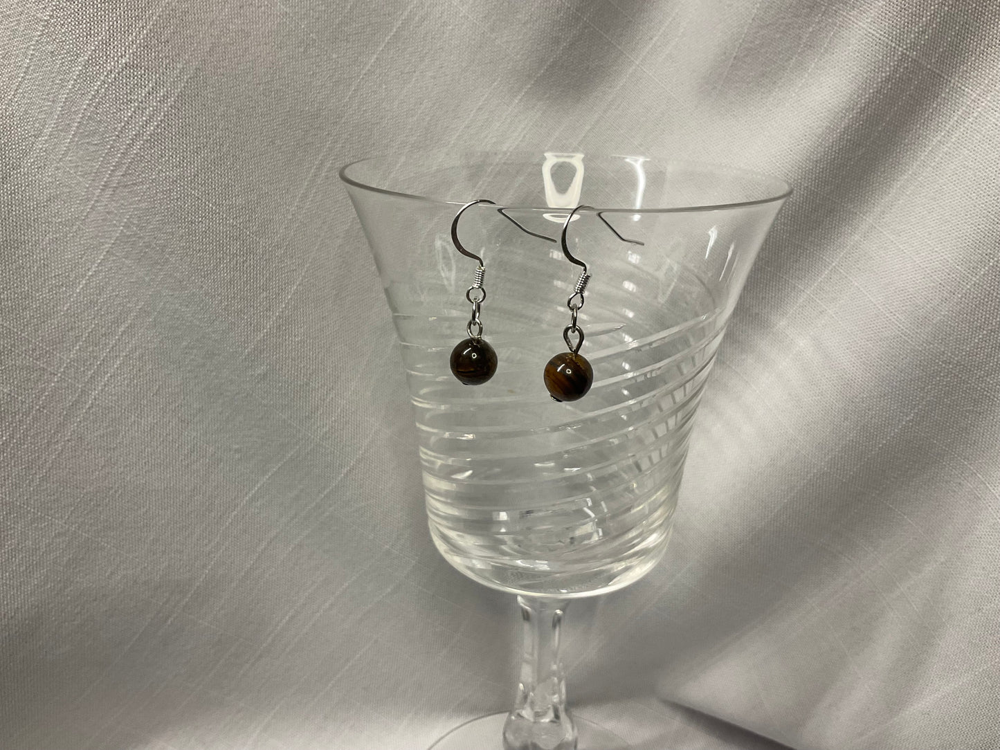 Tigers Eye Dangle Earrings