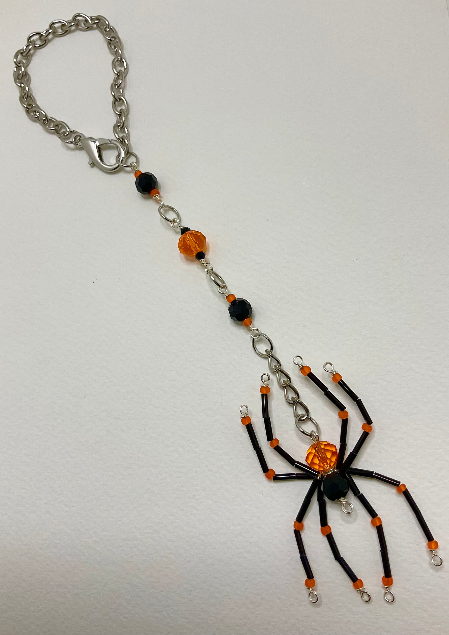 Orange and Black Spider Hanging Charm