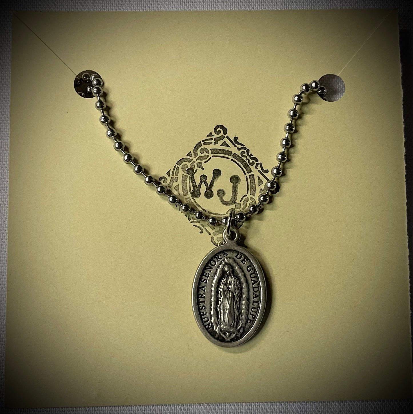 Our Lady of Guadalupe and Divine Mercy Medal Charm Necklace