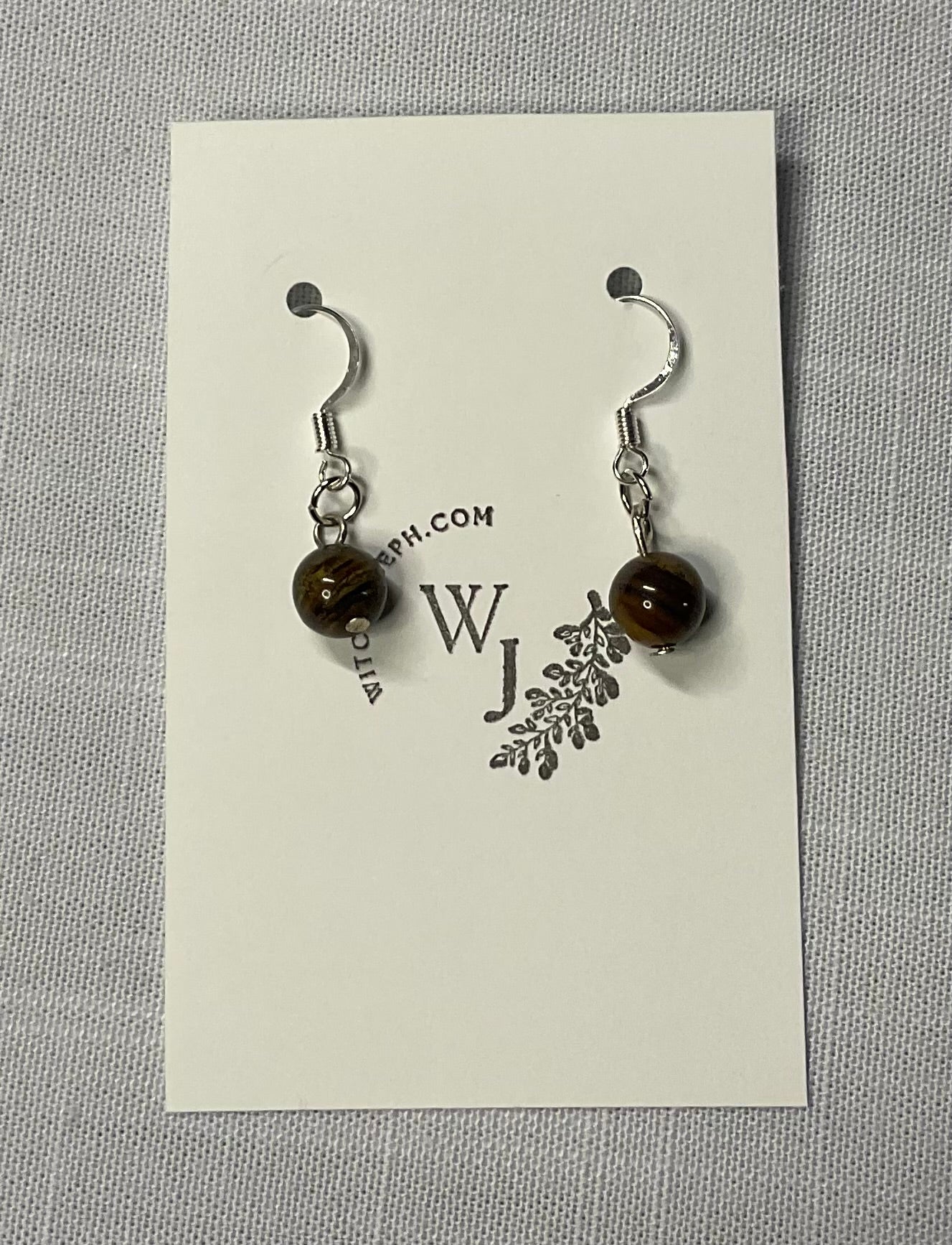 Tigers Eye Dangle Earrings