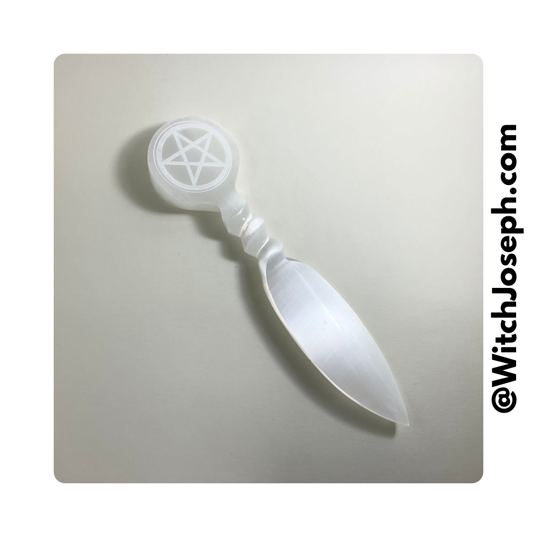 Selenite Pentacle Athame