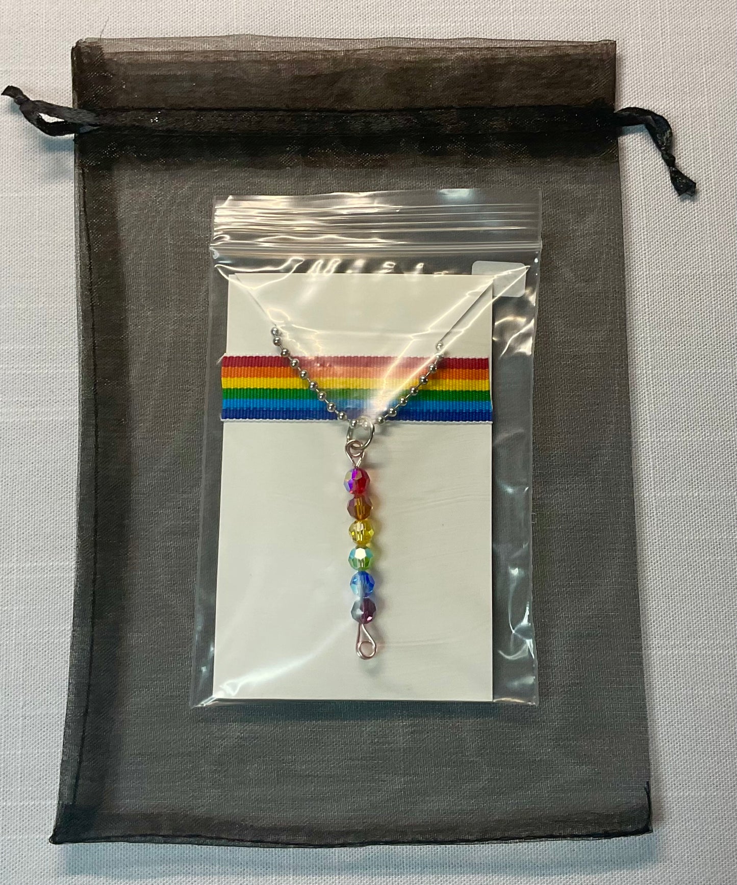 Rainbow Swavorski Crystal Pride Necklace