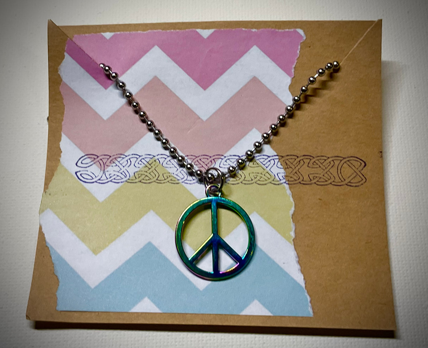 Peace Sign Charm Necklace