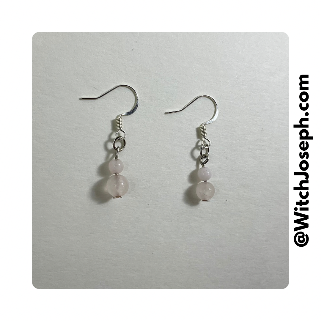 Rose Quartz Dangle Earrings