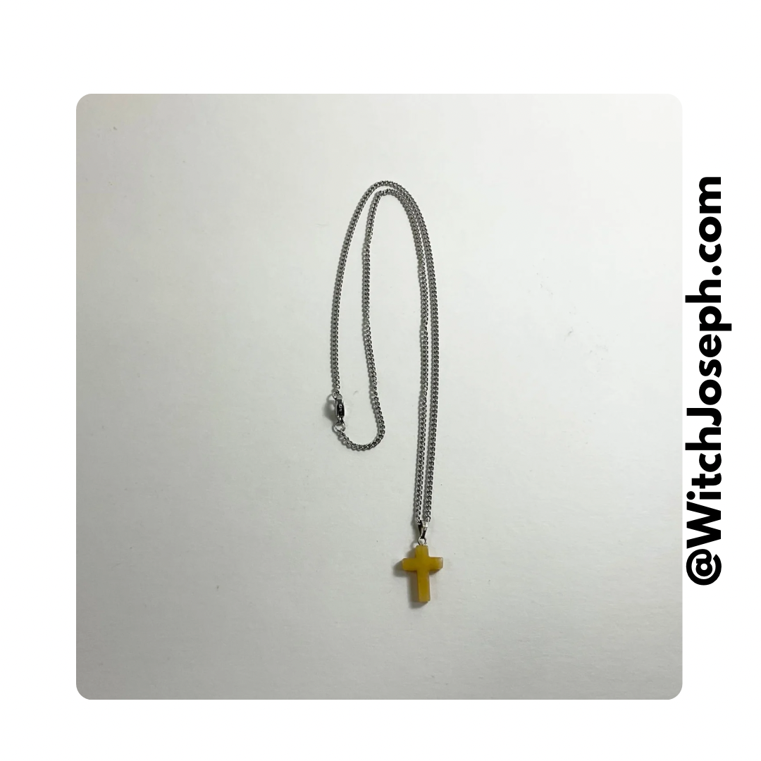 Yellow Cross Necklace