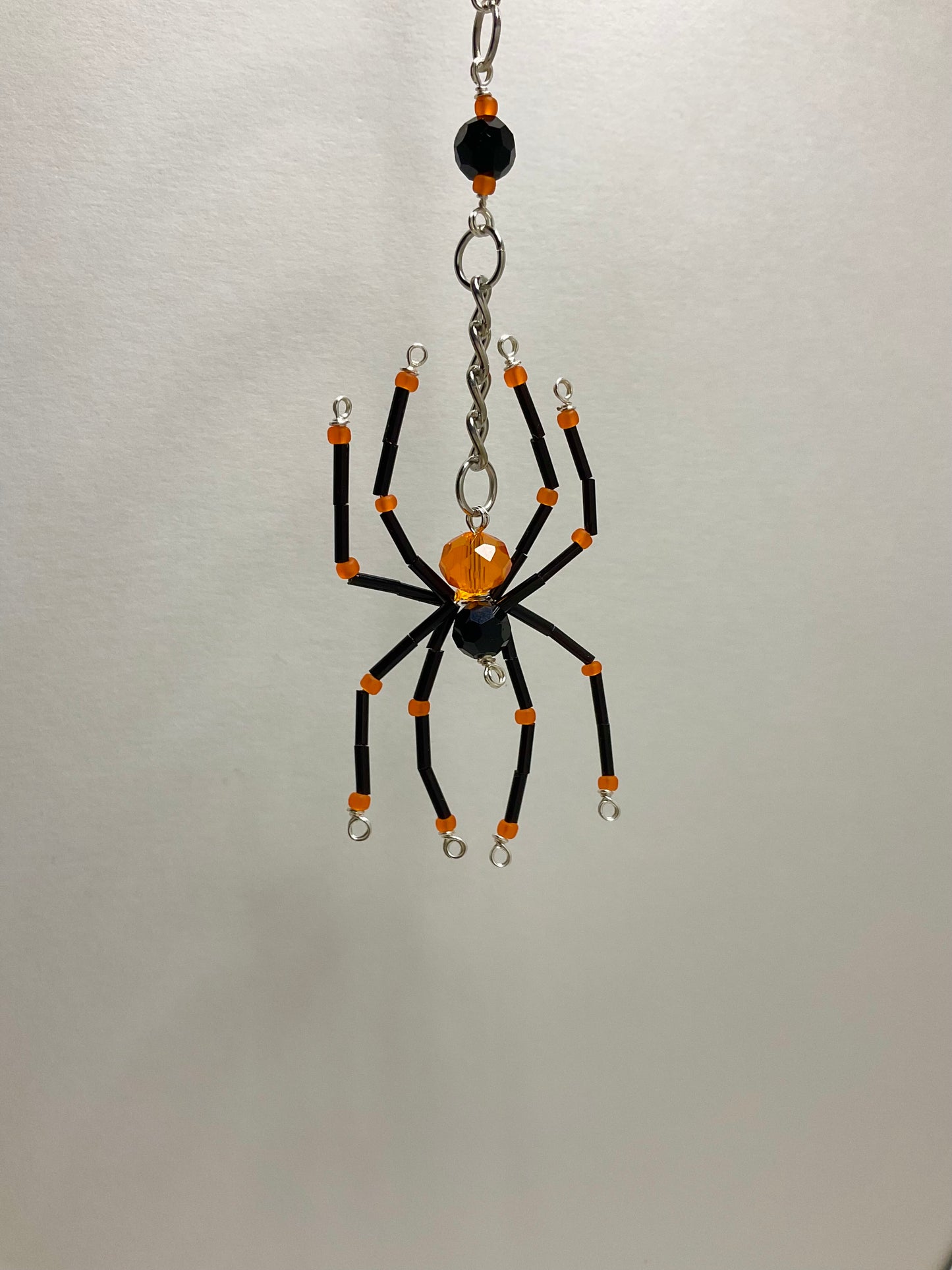 Orange and Black Spider Hanging Charm