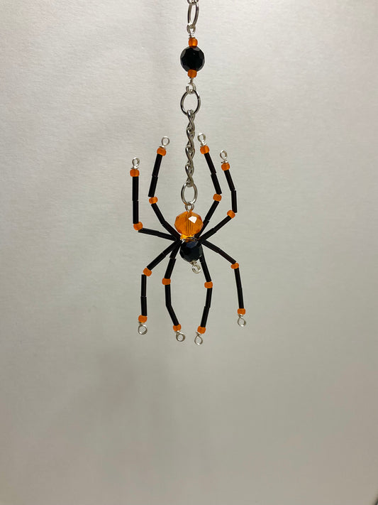 Orange and Black Spider Hanging Charm