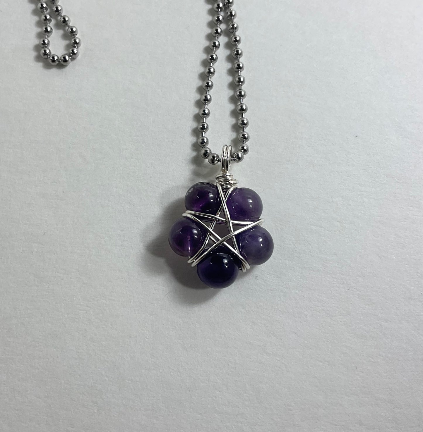 Amethyst Bead Pentagram