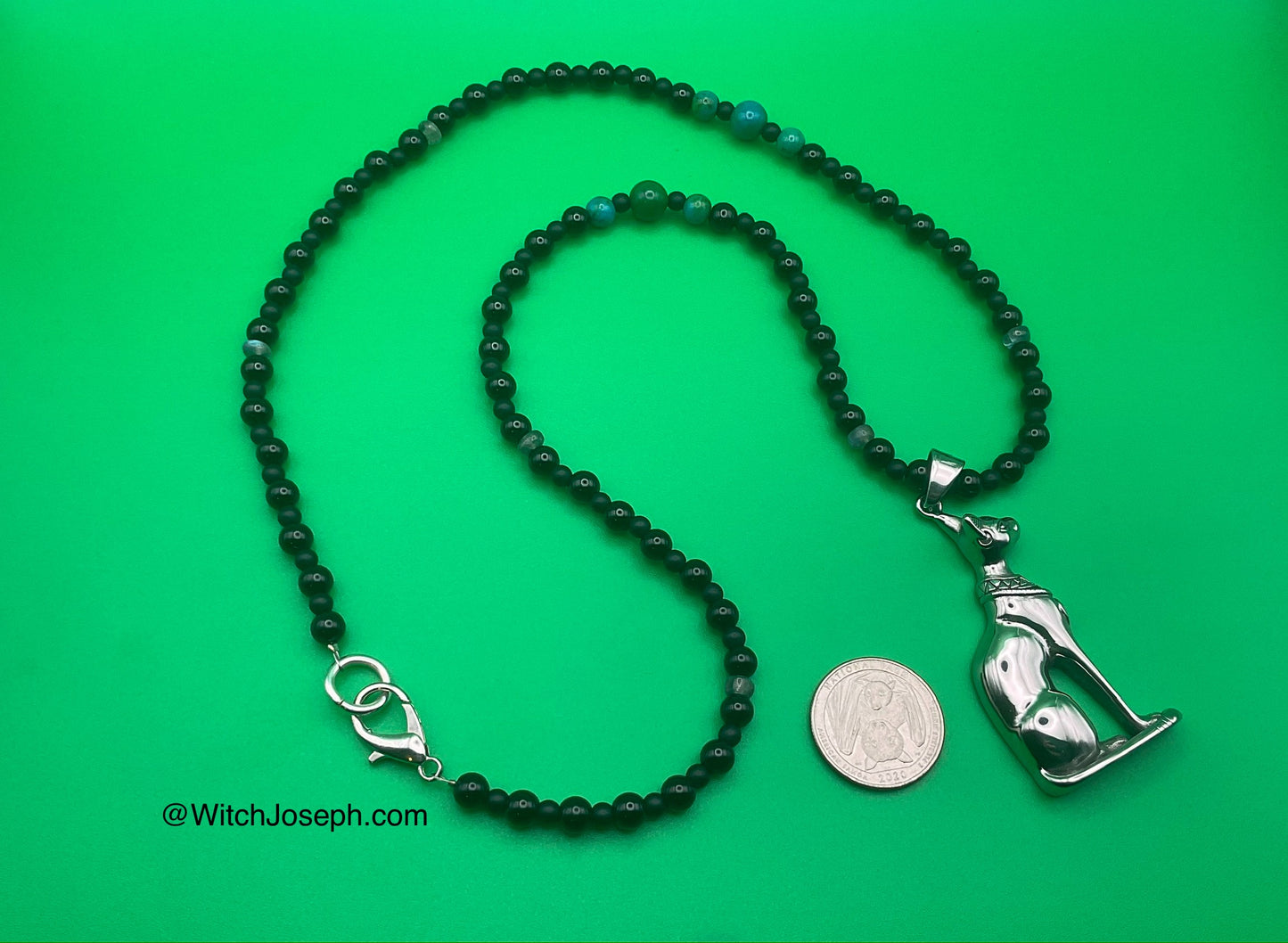 Bastet Talisman with Chrysocolla and Labradorite