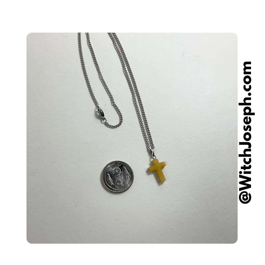 Yellow Cross Necklace