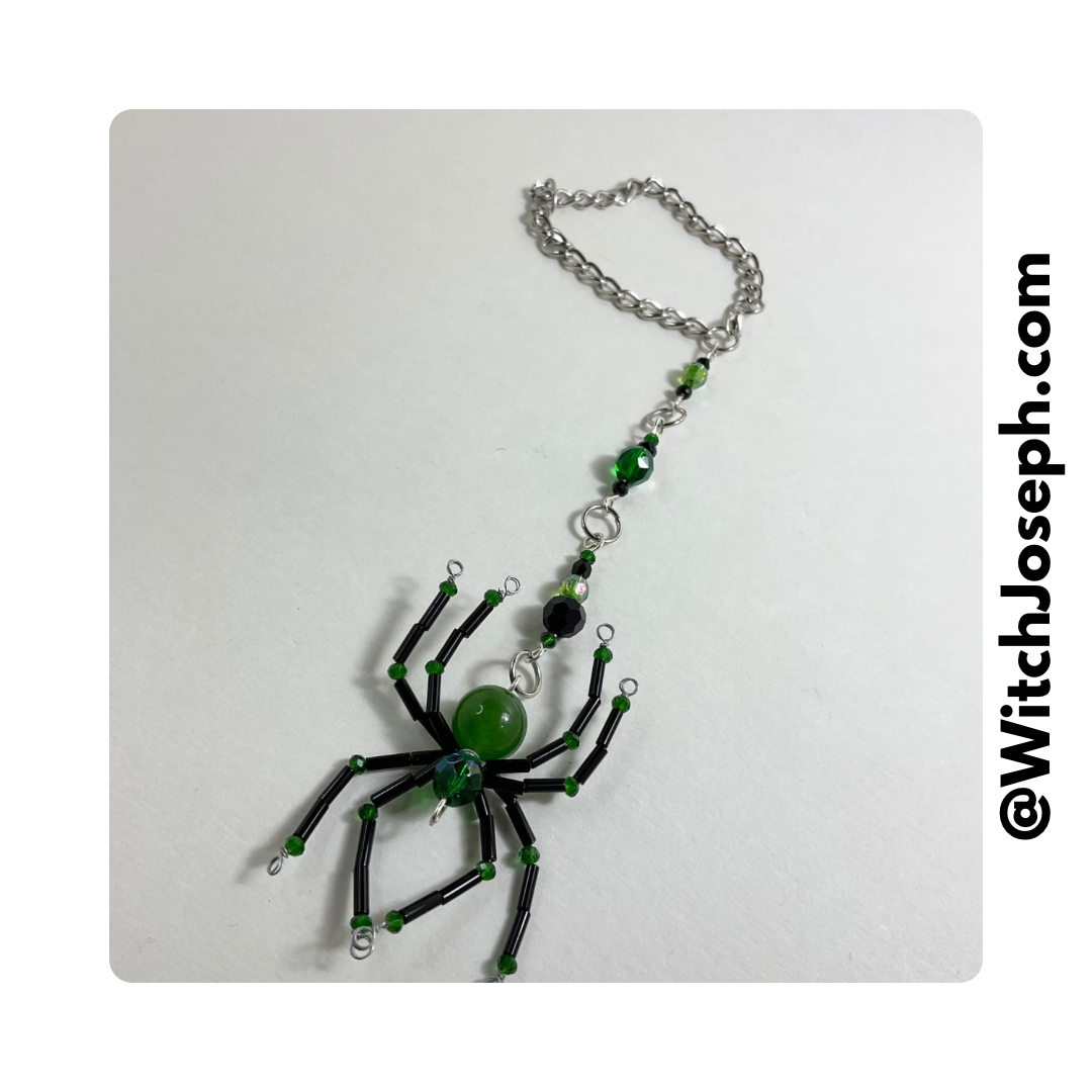 Spider Sun Catcher Green and Black