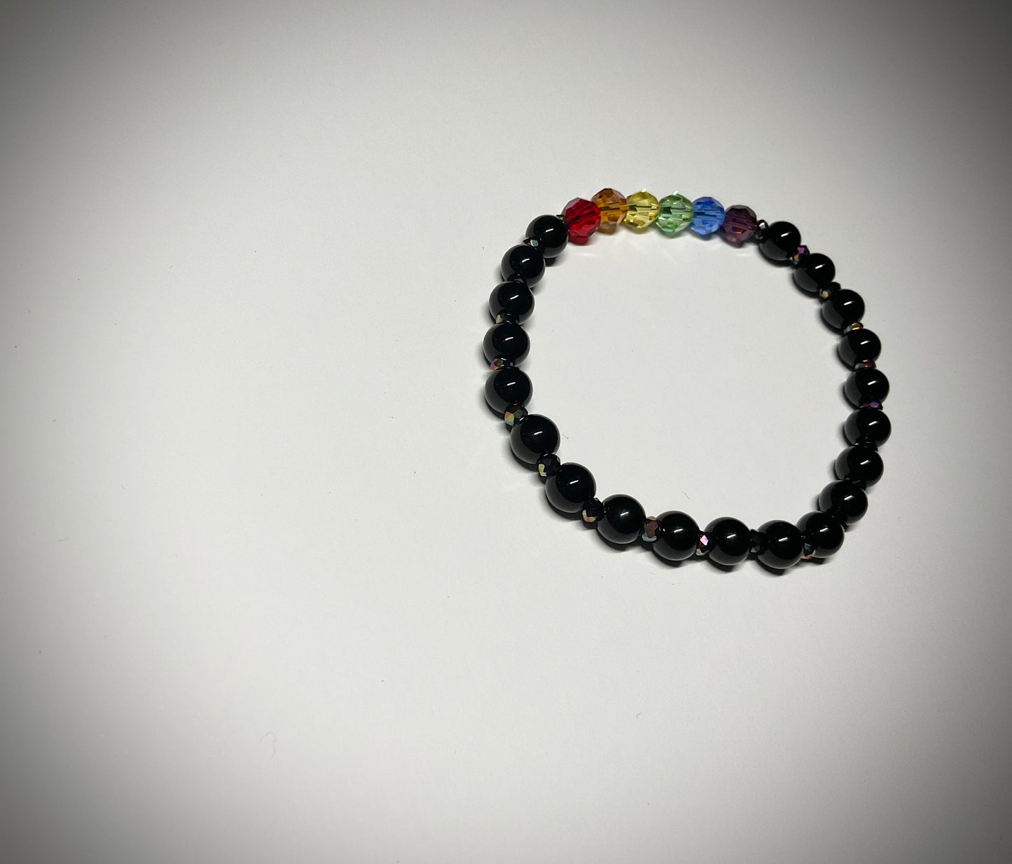 Rainbow Pride Swarovski Crystal Stretch Bracelet